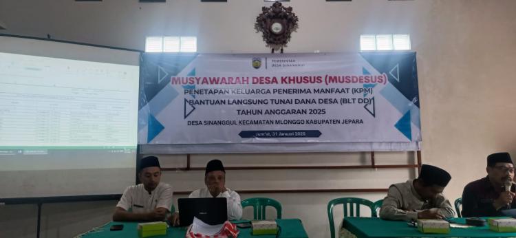 Musyawarah Desa Khusus Sinanggul Tetapkan 45 KPM BLT Dana Desa Tahun 2025